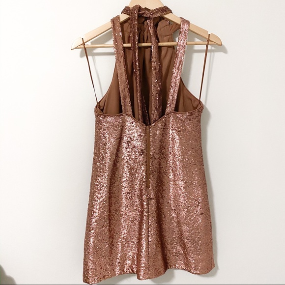 C/Meo Copper Sequin Dress ✨💃 Size S - Picture 2 of 8